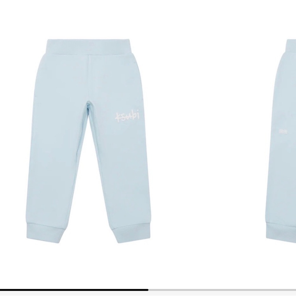 Light Blue Kids Sweatpants with Logo